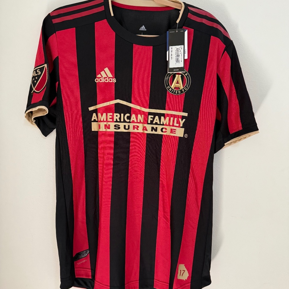 NWT Men’s Atlanta United adidas 2019 Authentic Home Jersey, Size L